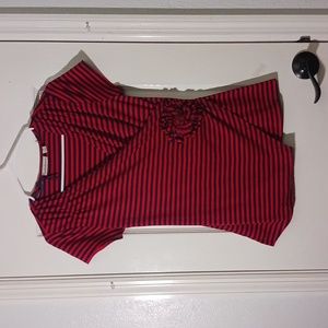 John Paul Richard Blouse Wrap Flower Striped